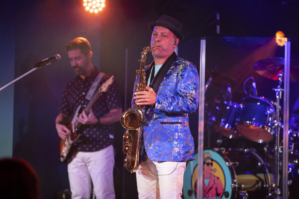 Clay Konnor of The Docksiders performs during a show at the Rio hotel-casino in Las Vegas, Satu ...