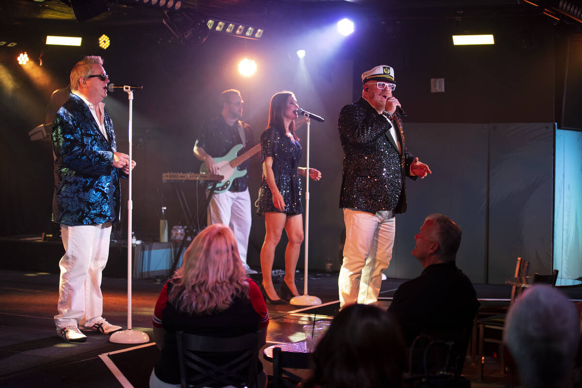 The Docksiders performs during a show at the Rio hotel-casino in Las Vegas, Saturday, Sept. 24, ...