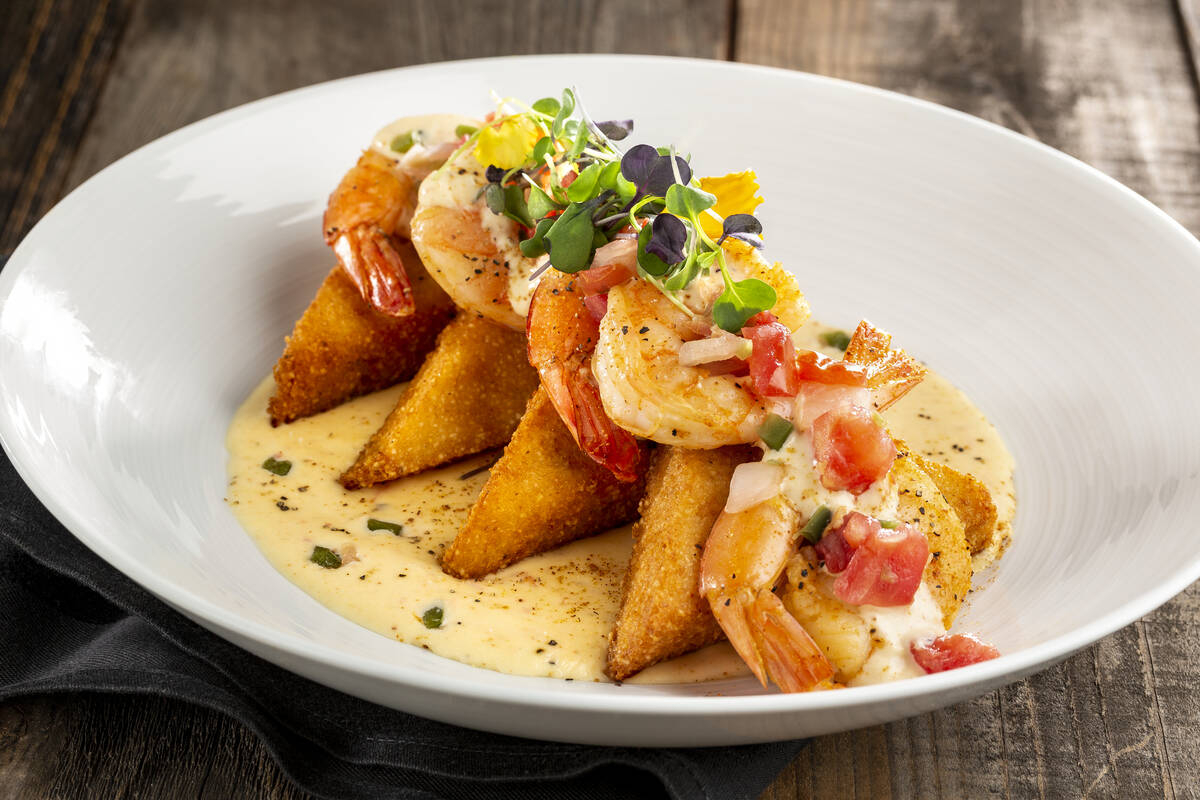 Chef Mario Nichols of Nellie's Southern Kitchen in MGM Grand on the Las Vegas Strip twists trad ...