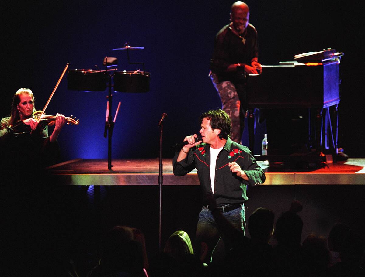 News--John Mellencamp performs at the Aladdin Performing Arts Center on Saturday, Aug. 3, 2002. ...