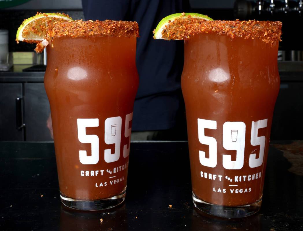 Michelada cocktails made with Michelada Love mix at 595 Craft and Kitchen in Las Vegas Wednesda ...