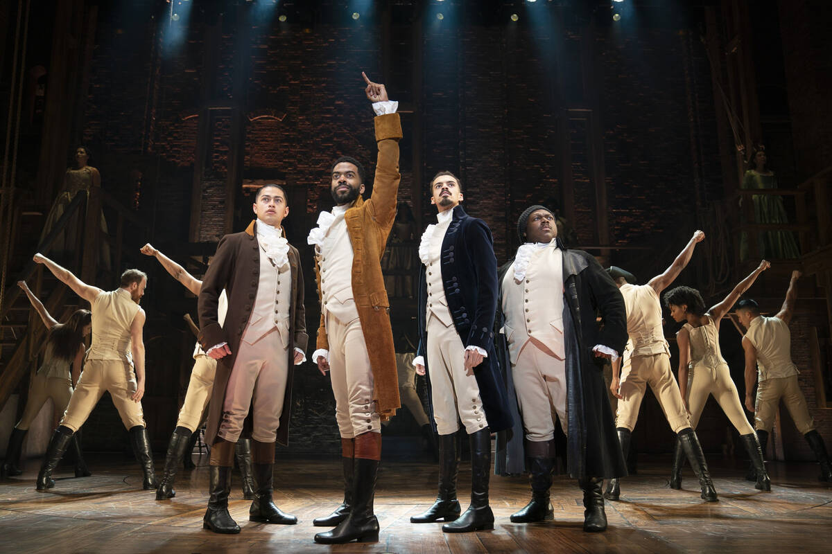"Hamilton" opens a three-week run at The Smith Center on Tuesday. (Joan Marcus)