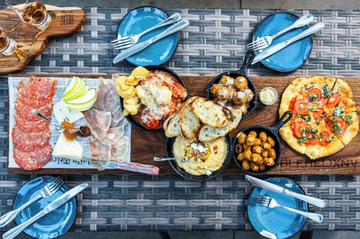 The Ultimate Board at Double Helix Wine & Whiskey Lounge in southwest Las Vegas features nine i ...