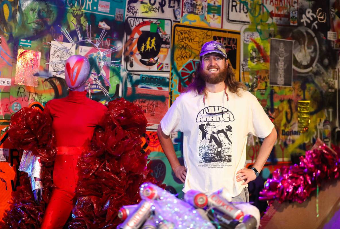Izaac Zevalking, owner and artist at Recycled Propaganda, inside the gallery area of his store ...