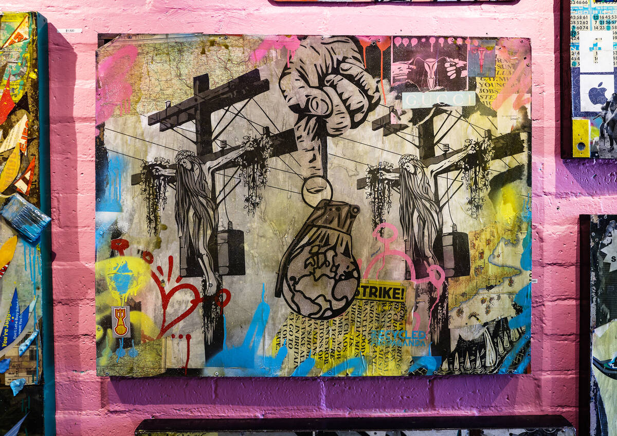 “Environmental Martyrdom,” a mixed media piece by Izaac Zevalking at his store Re ...