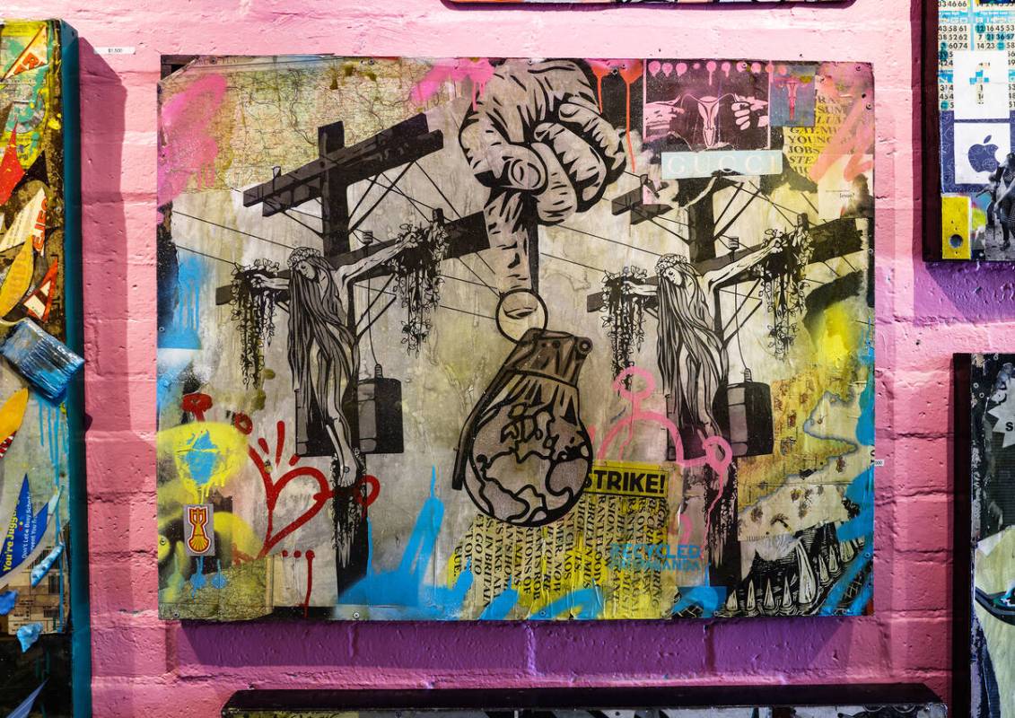 “Environmental Martyrdom,” a mixed media piece by Izaac Zevalking at his store Re ...