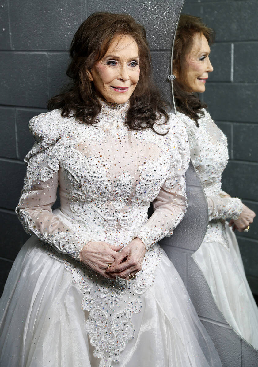 FILE - Loretta Lynn poses for a photo at the Municipal Auditorium in Nashville, Tenn., on Feb. ...
