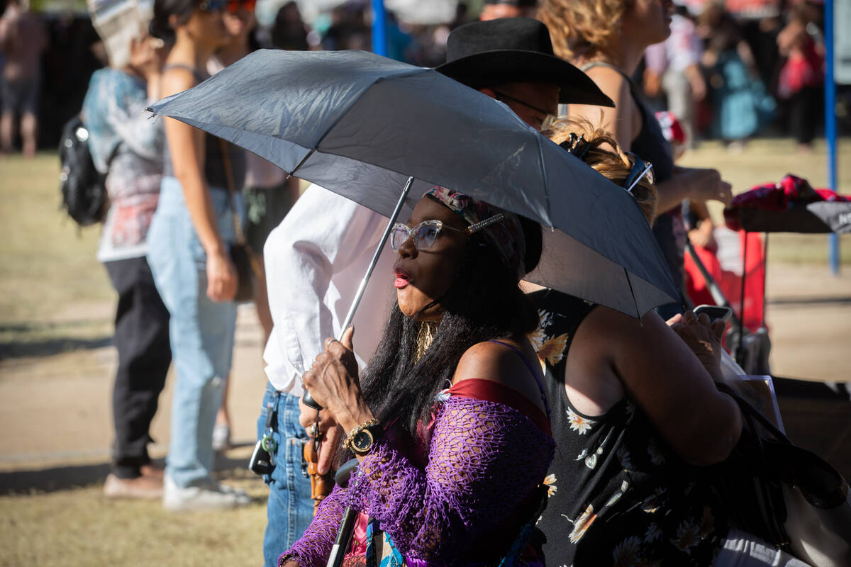 Dorothy Thomas, 63, came from Michigan to attend the Age of Chivalry Renaissance Festival on Su ...