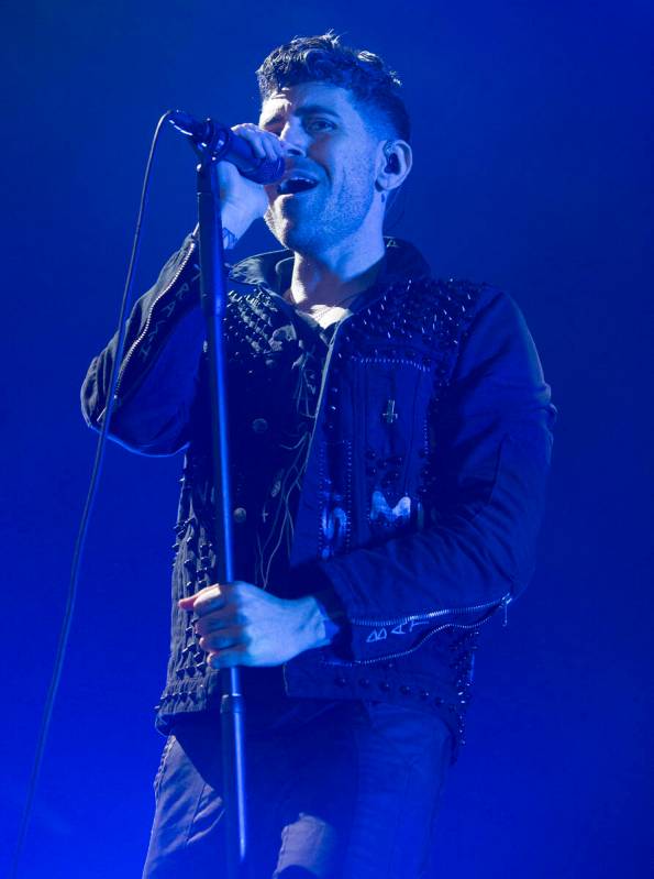 Davey Havok of the band AFI performs in concert as the opening act for The Smashing Pumpkins an ...