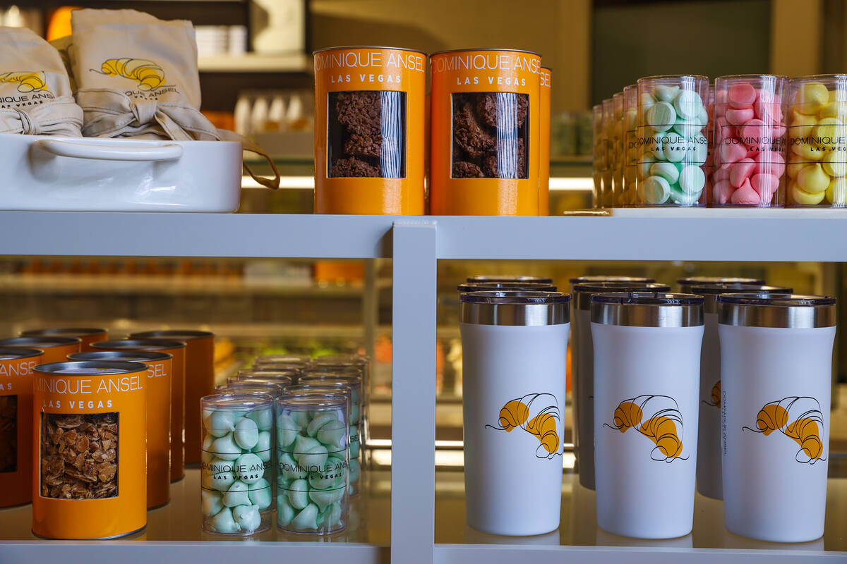 Merchandise and pastries at Dominique Ansel Las Vegas inside Caesars Palace in Las Vegas, Monda ...