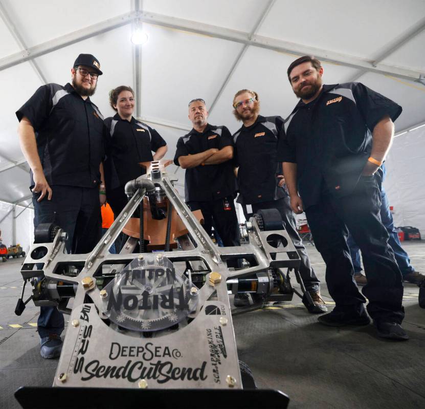 Las Vegas’ Overboard team members Brad Hanstad, from left, Shea Johns, Sam Gallagher, St ...