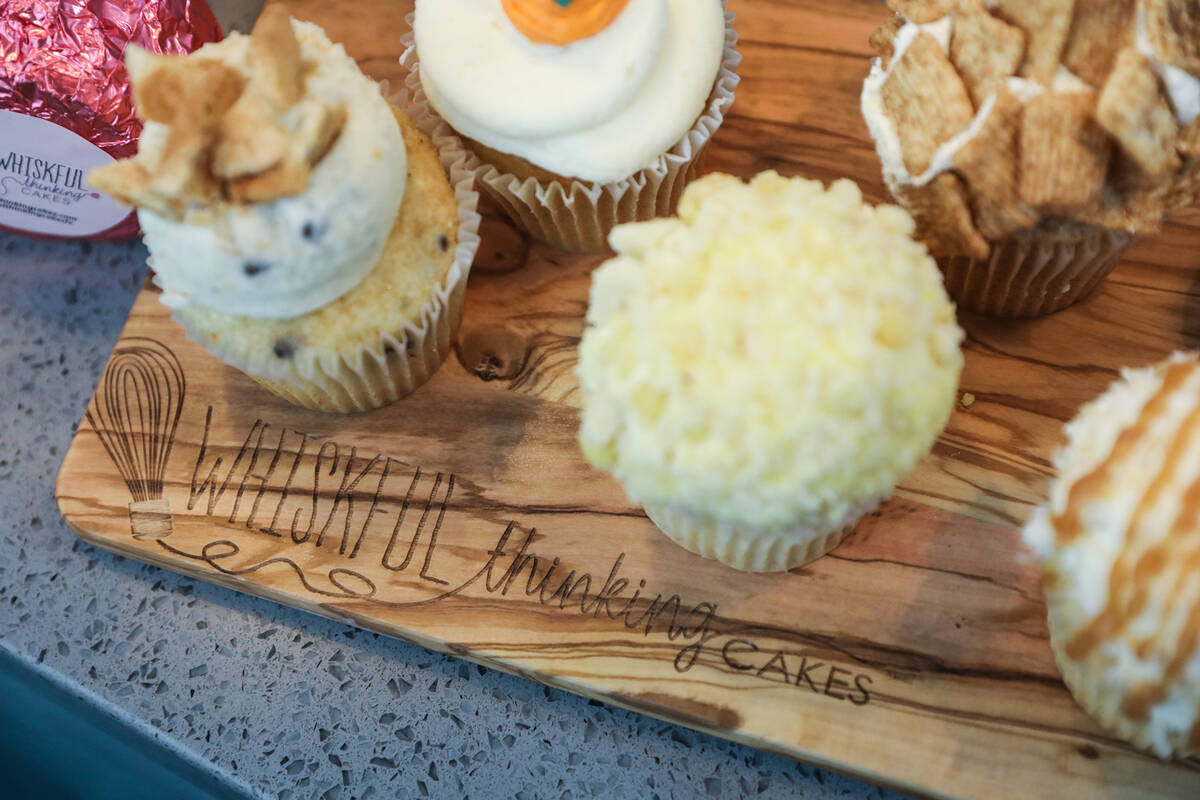Cupcakes at Whiskful Thinking Cakes in Las Vegas, Thursday, Oct. 13, 2022. (Rachel Aston/Las Ve ...