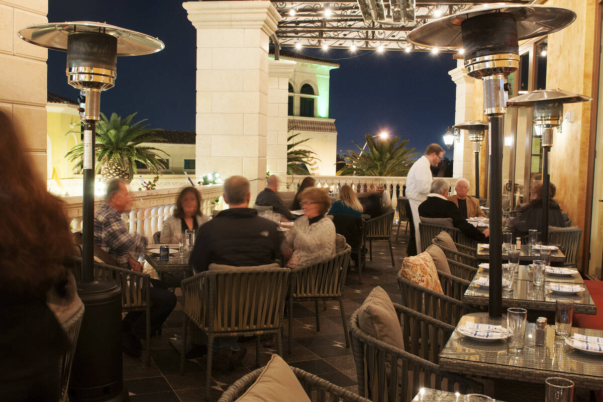 The second floor patio at Echo & Rig restaurant in Las Vegas is seen Saturday, Dec. 28, 201 ...