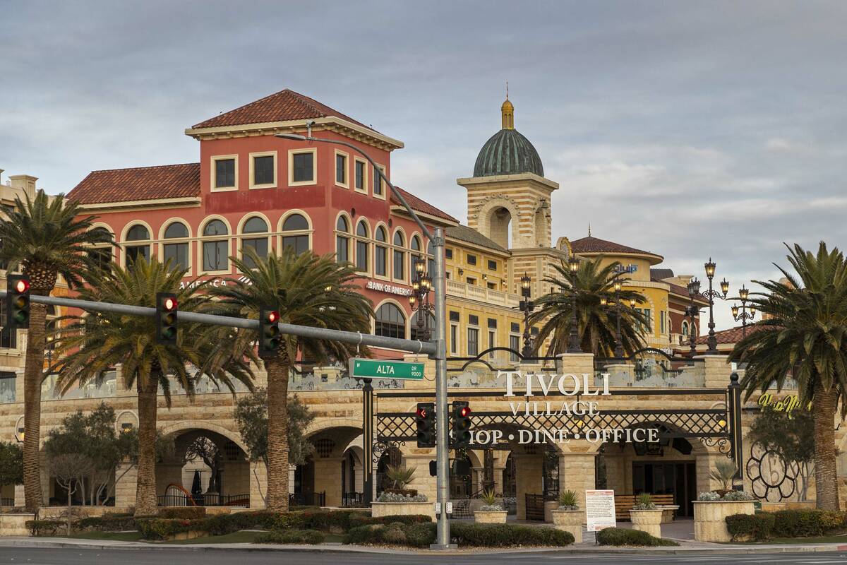 Tivoli Village on Monday, Jan. 10, 2022, in Las Vegas. (Benjamin Hager/Las Vegas Review-Journal ...