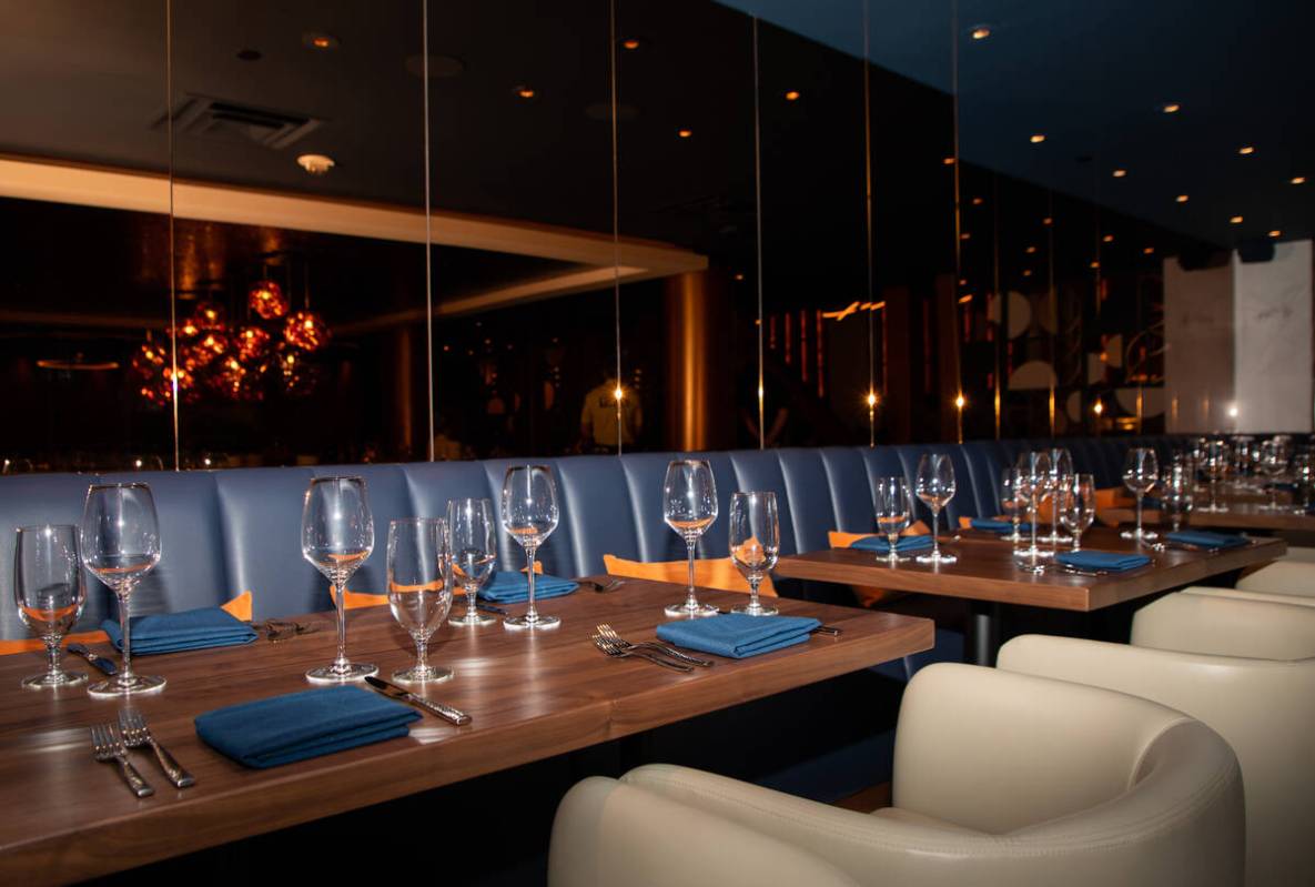 One of the dining rooms in chef Gordon Ramsay’s new Ramsay's Kitchen at Harrah’s Las Vegas ...