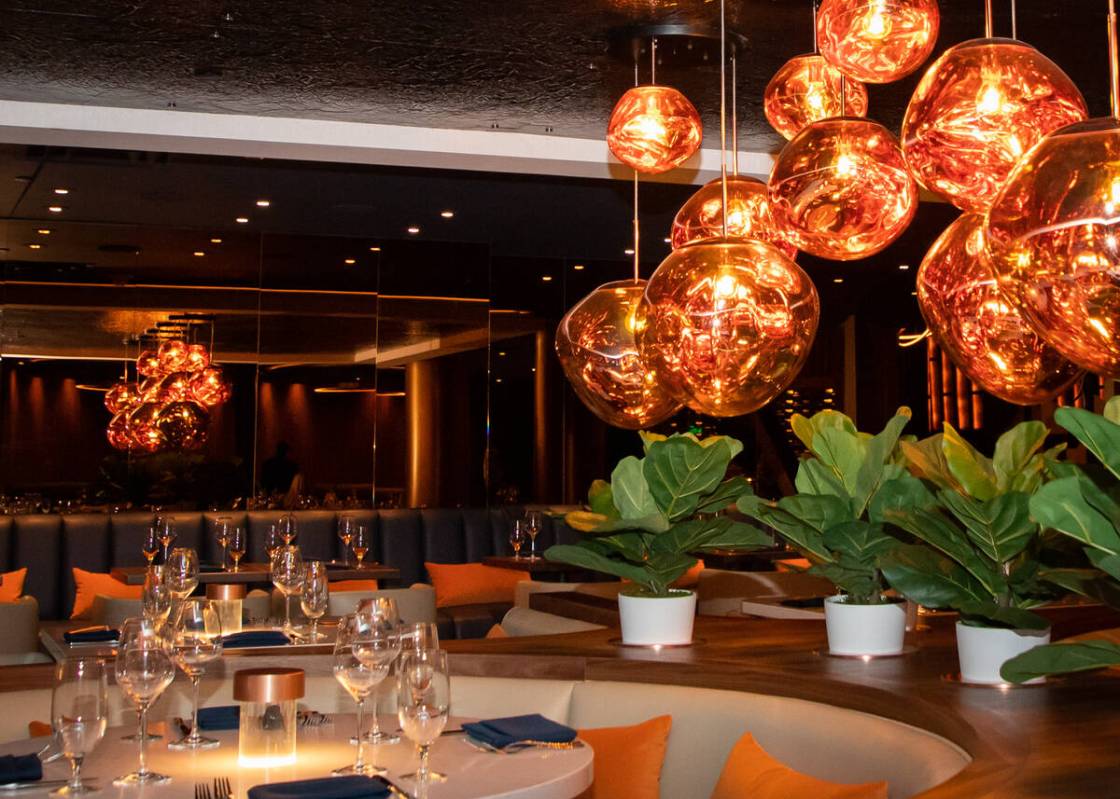 One of the dining rooms in chef Gordon Ramsay’s new Ramsay's Kitchen at Harrah’s Las Vegas ...