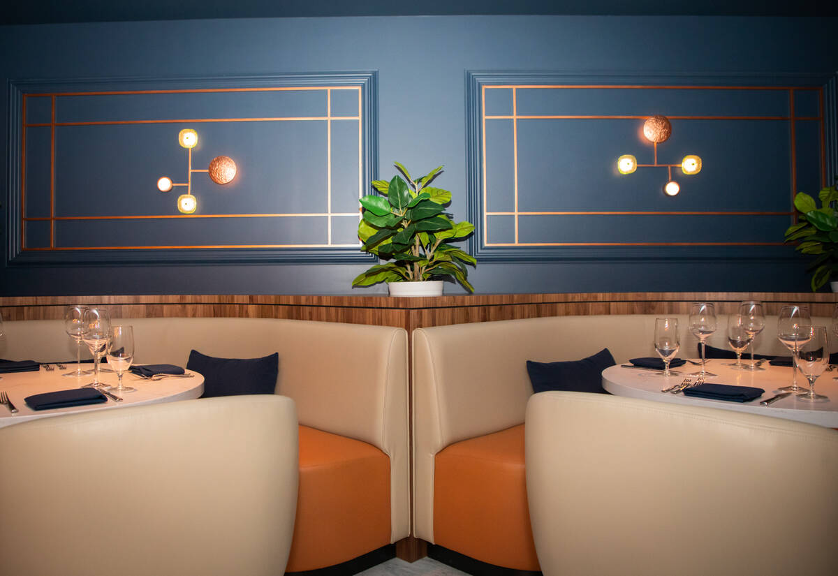 One of the dining rooms in chef Gordon Ramsay’s new Ramsay's Kitchen at Harrah’s Las Vegas ...