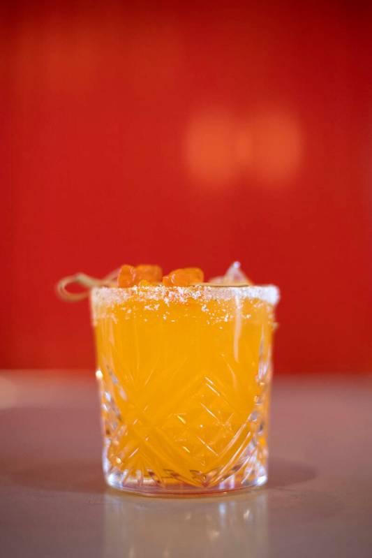 A craft cocktail at the new BrewDog atop Showcase Mall on Friday, Nov. 18, 2022, in Las Vegas. ...