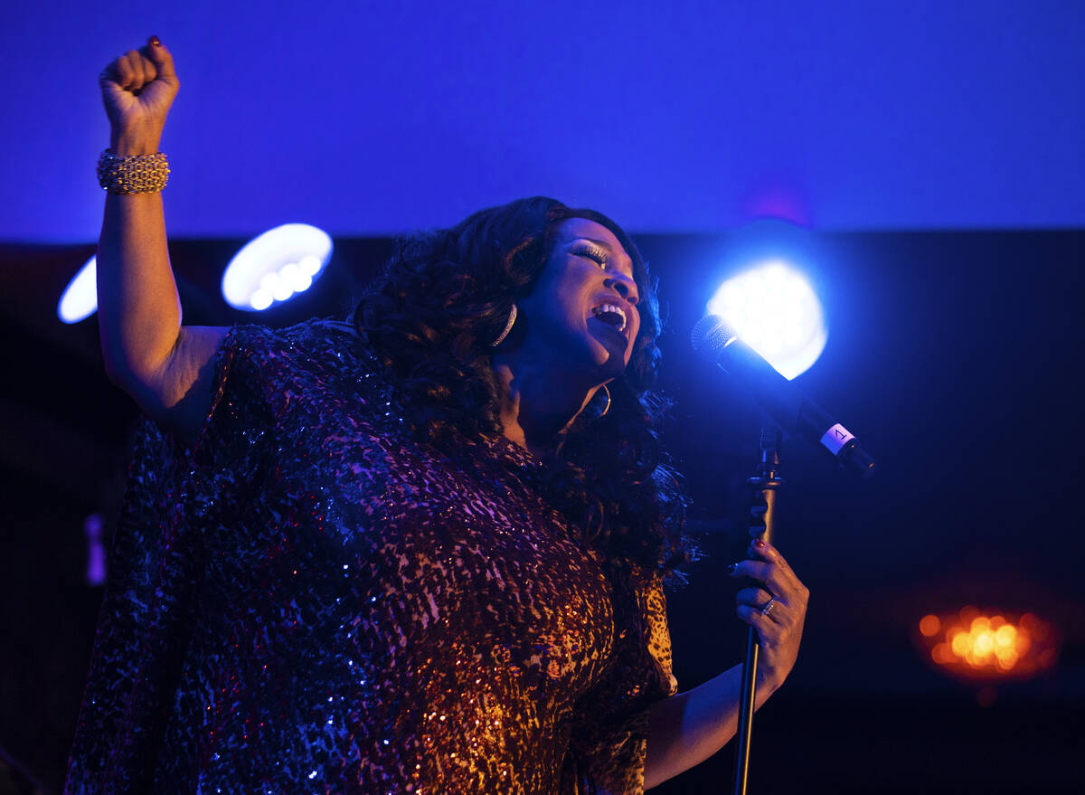 Michelle Johnson, known as “Las Vegas' First Lady of Jazz,” performs at the Itali ...