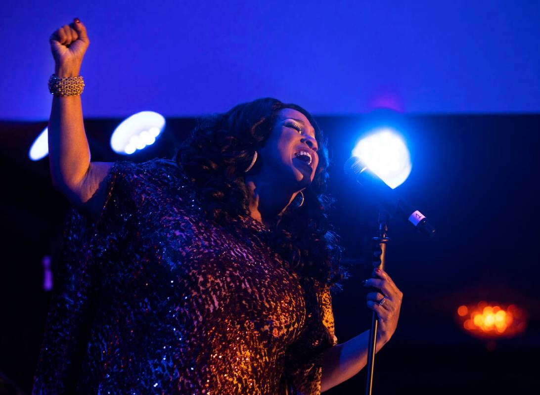 Michelle Johnson, known as “Las Vegas' First Lady of Jazz,” performs at the Itali ...