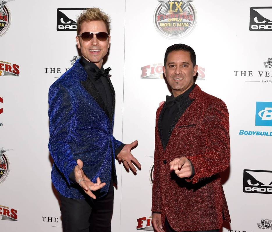 Jarrett Parker and Raja Rahman attend The Ninth Annual Fighters Only World Mixed Martial Arts A ...
