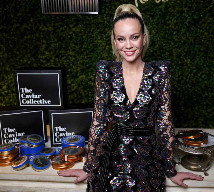 Nina Manchev, chef and owner of Forte Tapas and The Caviar Collective, with caviar at her Las V ...