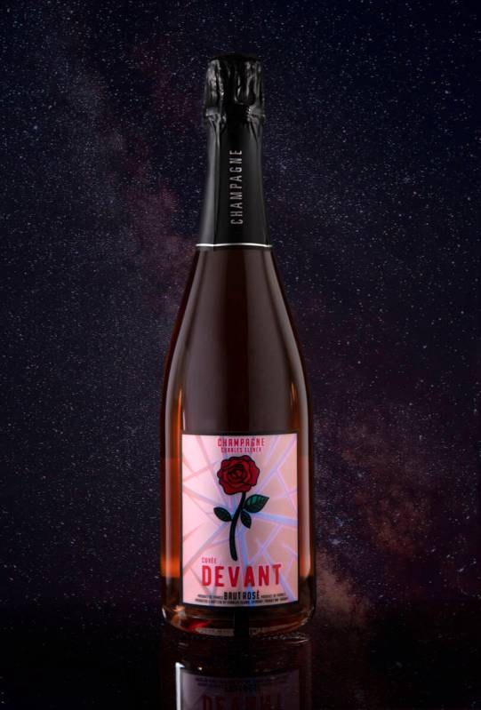 Devant Champagne features a glow-in-the-dark label with blinking light feature. (Argex Beverages)