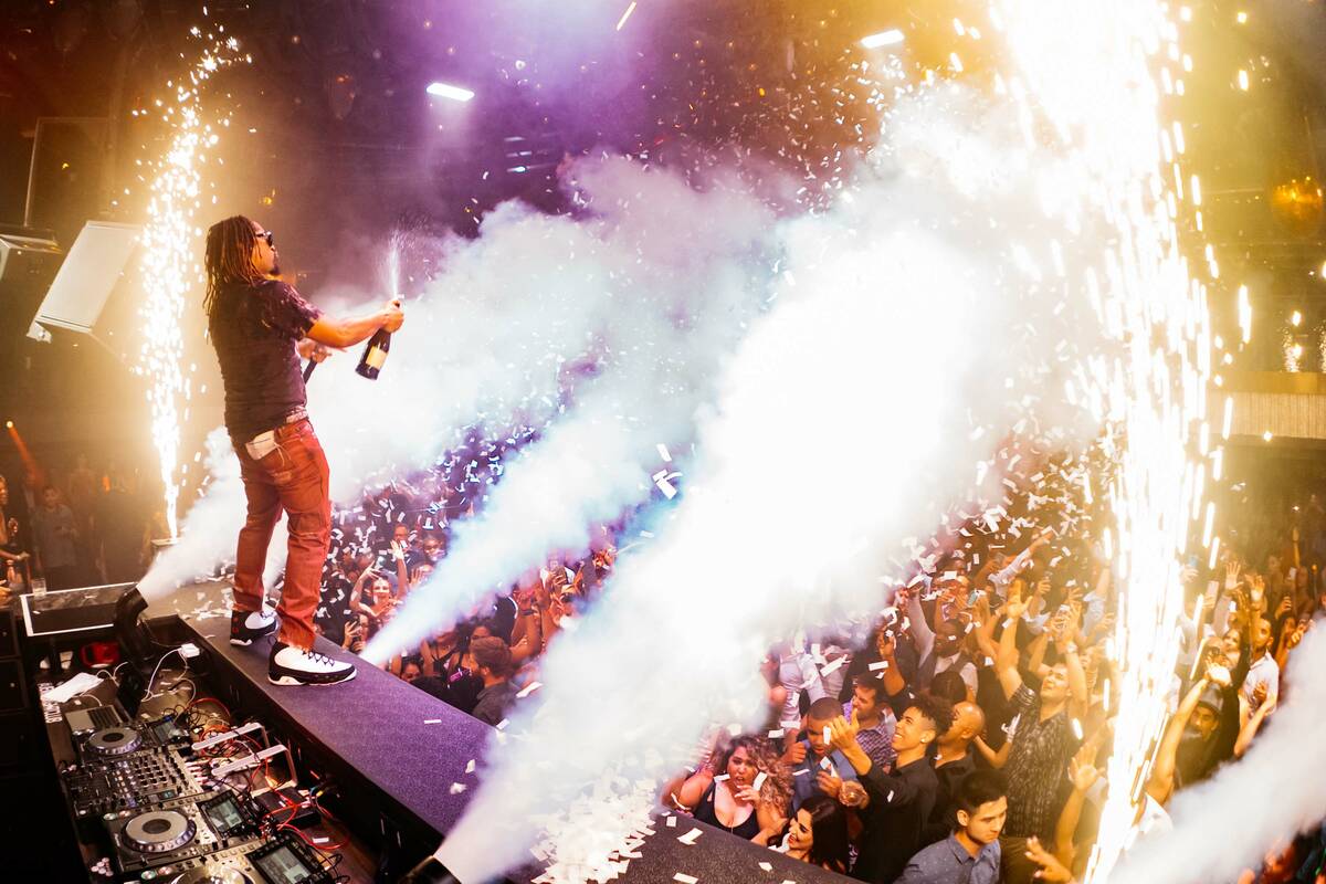 Lil Jon at Jewel Nightclub at Aria. (Chelsea Christensen)