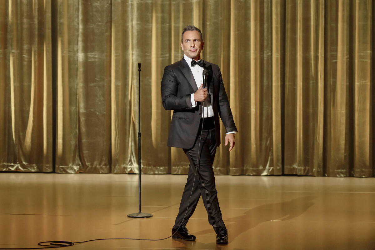 Sebastian Maniscalco performs during the taping of his Netflix concert special "Is It Me?" at E ...