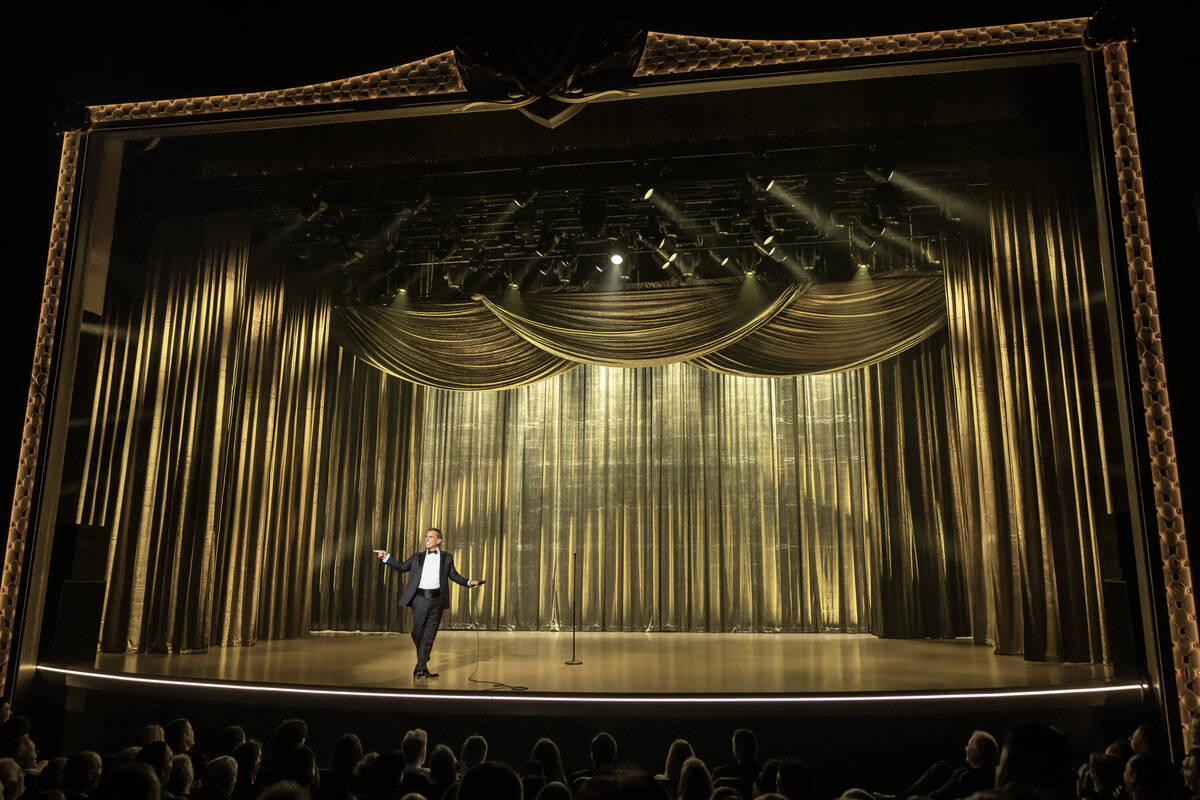 Sebastian Maniscalco performs during the taping of his Netflix concert special "Is It Me?" at E ...