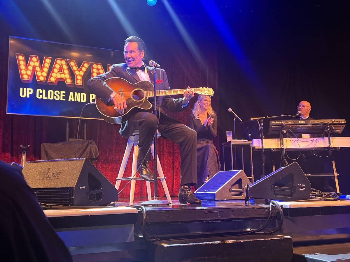 Wayne Newton performs at the Flamingo on the Las Vegas Strip on Monday, Dec. 5, 2022. (John Kat ...