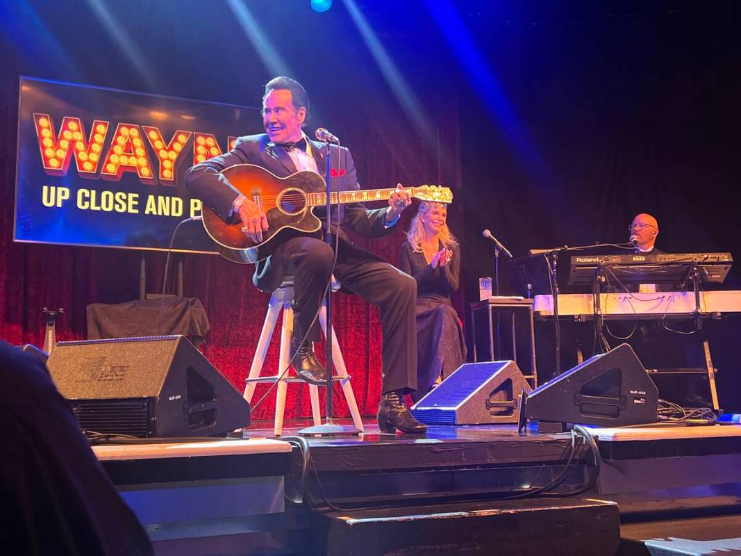 Wayne Newton performs at the Flamingo on the Las Vegas Strip on Monday, Dec. 5, 2022. (John Kat ...