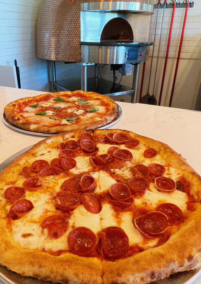 Wood-fire pies from the new Lemon Tree Cafe & Market in the Evora development in southwest Las ...