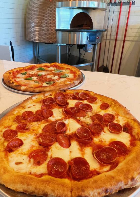 Wood-fire pies from the new Lemon Tree Cafe & Market in the Evora development in southwest Las ...