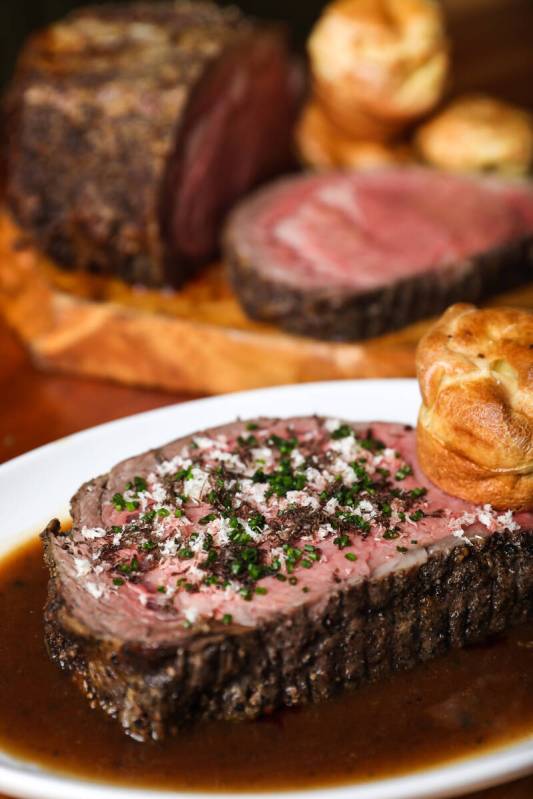 The duck fat prime rib at Michael Mina’s StripSteak at Mandalay Bay in Las Vegas, Wednes ...
