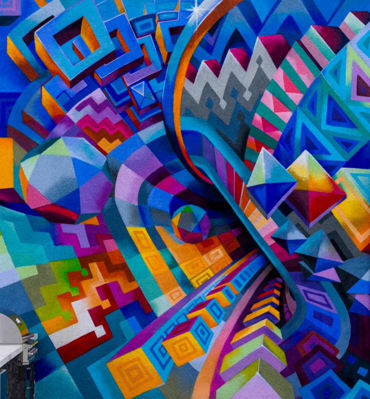 Marketing CEO Brandon Bowsky owns a home that he had a mural painted on its east and north faci ...