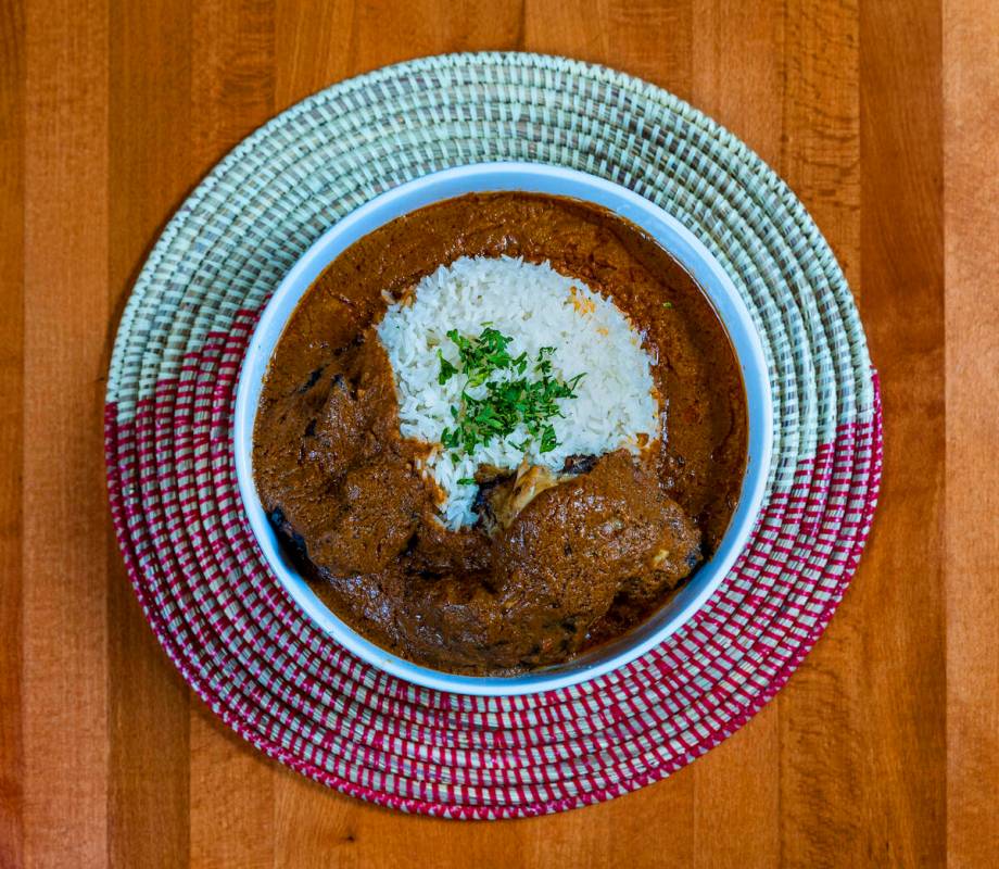 The Mafe-Domoda “Peanut Butter Stew” from Calabash African Kitchen, the only restaurant in ...