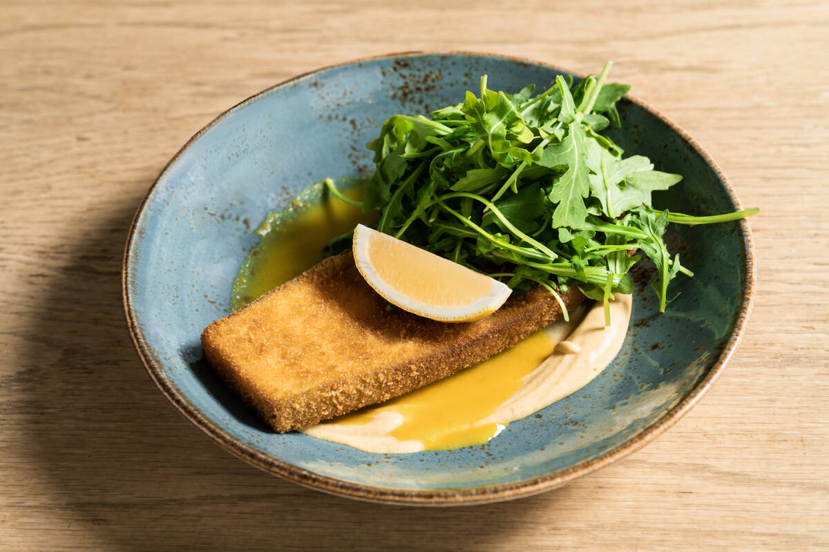 Best Friend by Roy Choi in Park MGM is serving eggplant schnitzel for Las Vegas Vegan Dining Mo ...