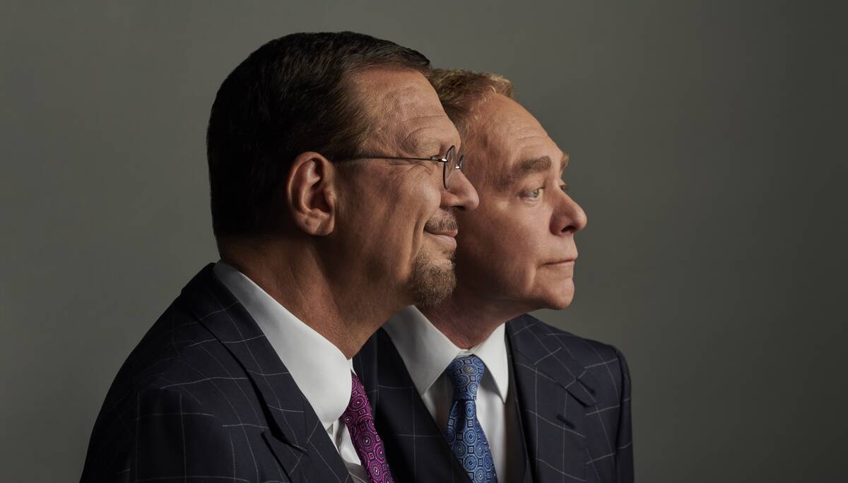 Longtime Rio headliners Penn & Teller are shown in portrait. (Penn & Teller)