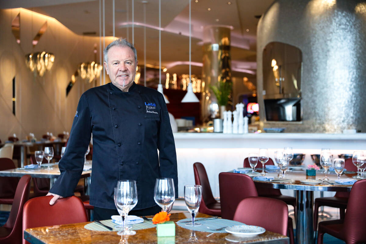 Chef Julian Serrano at Lago, his fine dining restaurant of Italian dishes, at the Bellagio in L ...