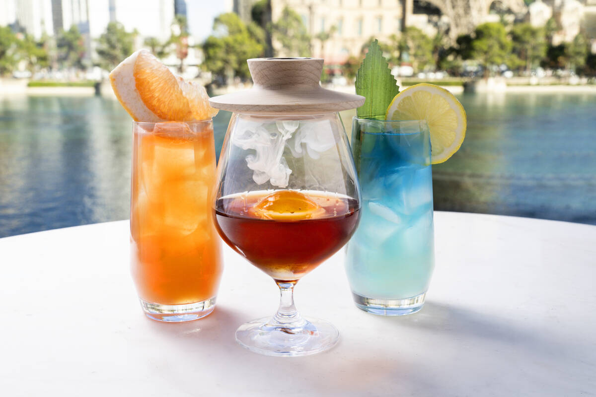 From left: Paloma Italiano, an Old-Fashioned Sfumato and a Lago Coastal Tonic from the new cock ...