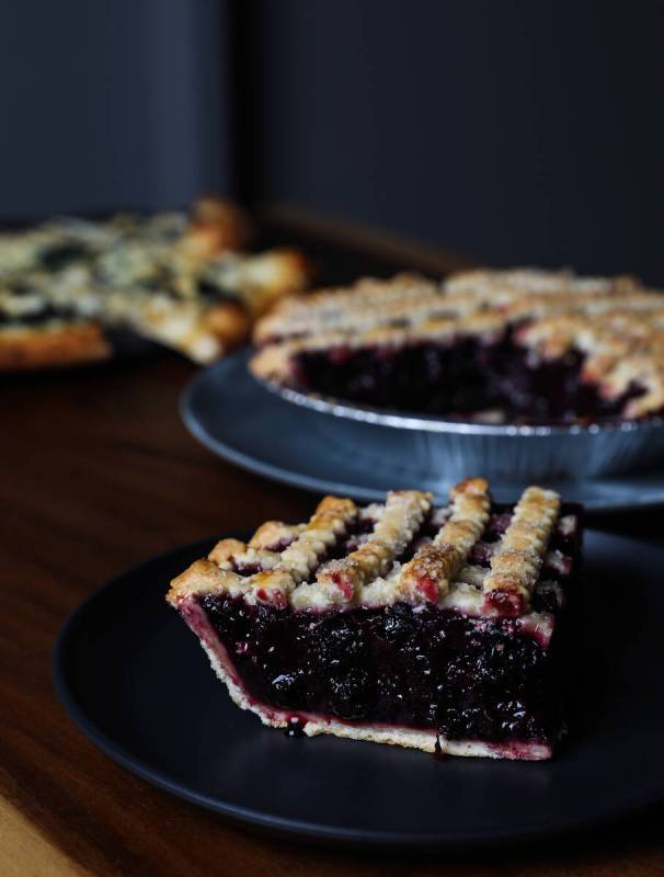 Blueberry pie at Crust & Roux in Las Vegas, Wednesday, Feb. 1, 2023. (Rachel Aston/Las Vegas Re ...