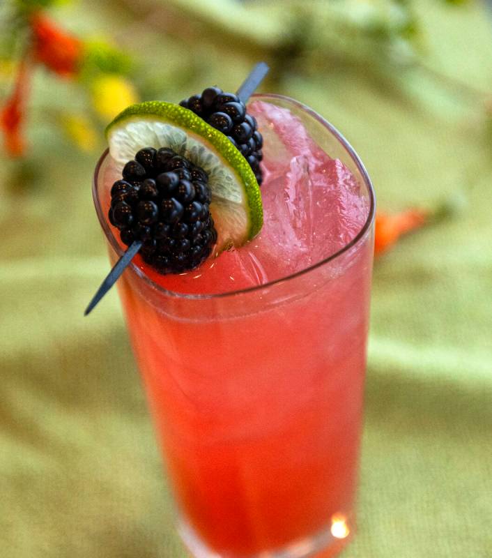 Garden Fresh Mule cocktail is displayed at Table 34, a local restaurant, at 600 E. Warm Springs ...