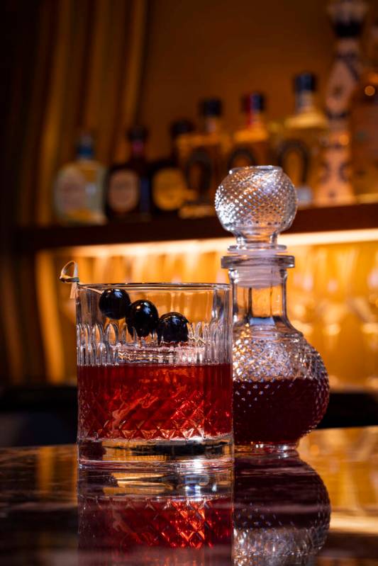 The Black Regiment cocktail from Stanton Social Prime opening March 21, 2023, in Caesars Palace ...
