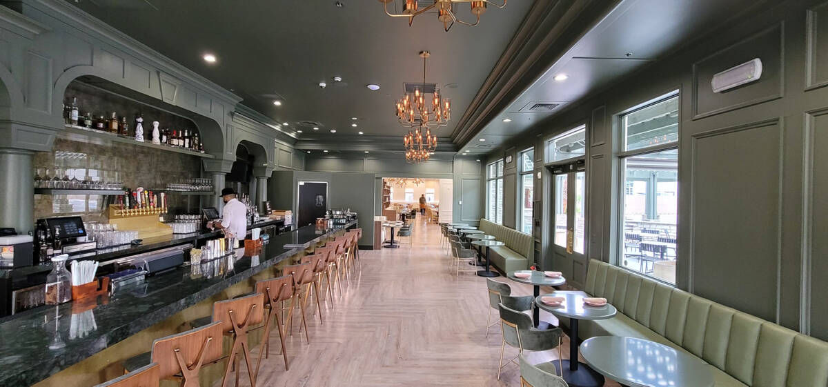 The bar in the Firefly Tapas Kitchen & Bar that recently opened in the former McCormick & Schmi ...
