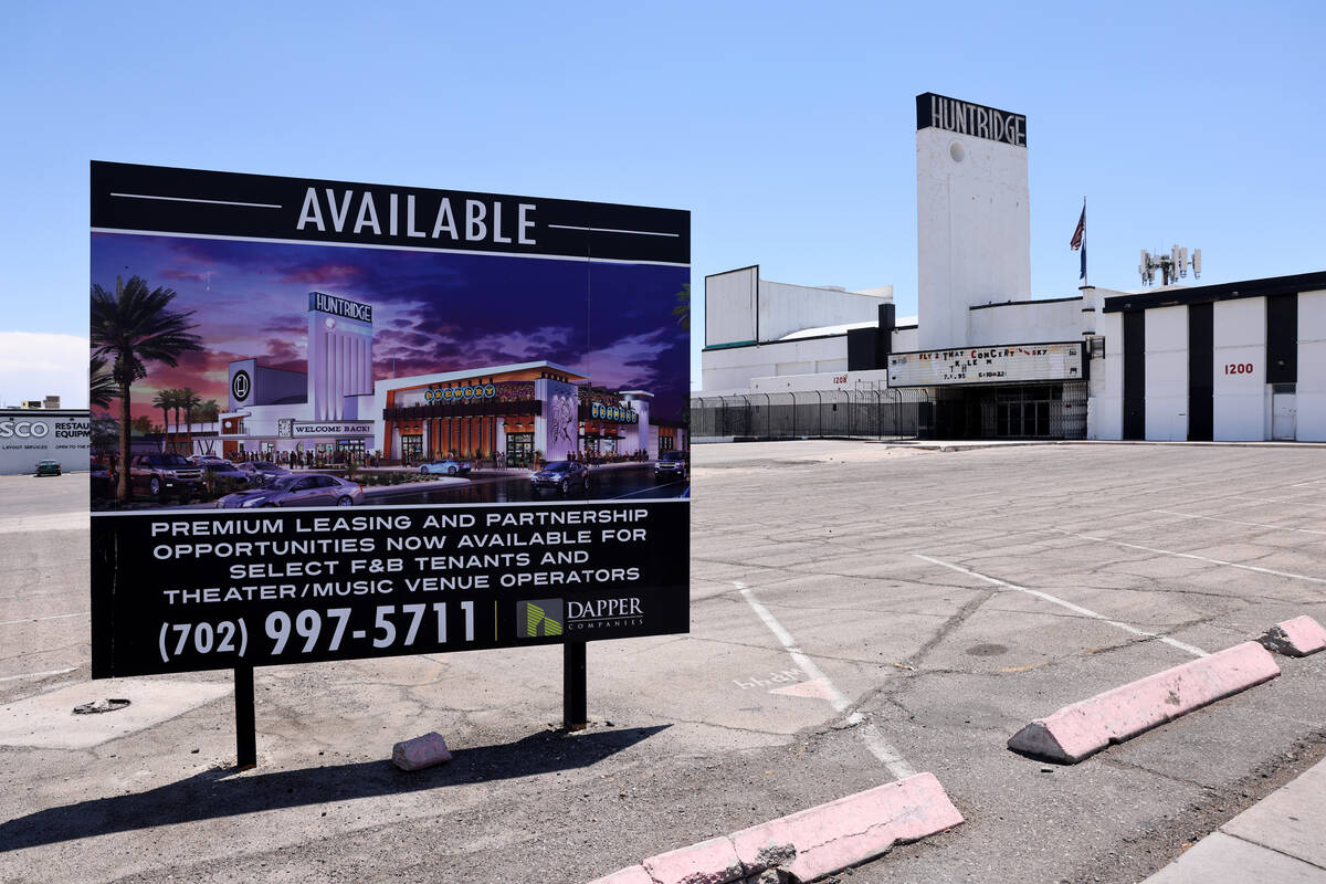 The historic Huntridge Theater in downtown Las Vegas in 2022. (K.M. Cannon/Las Vegas Review-Jou ...