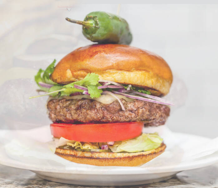 A burger from Stripburger, an open-air restaurant at Fashion Show mall on the Las Vegas Strip. ...