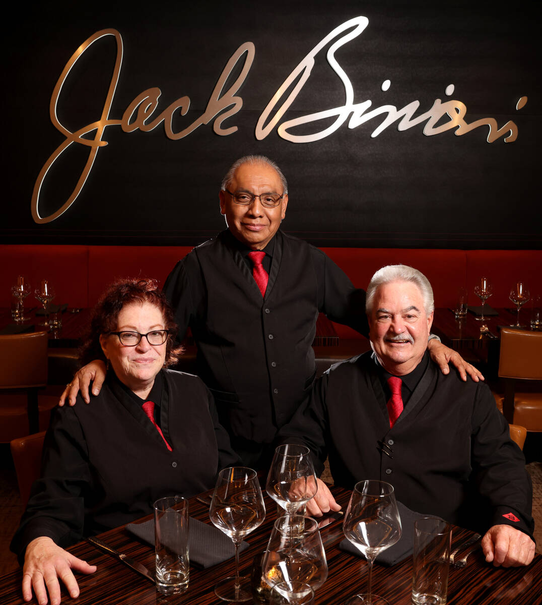 Longtime servers at Jack Binion’s Steakhouse inside the Horseshoe on the Strip in Las Ve ...