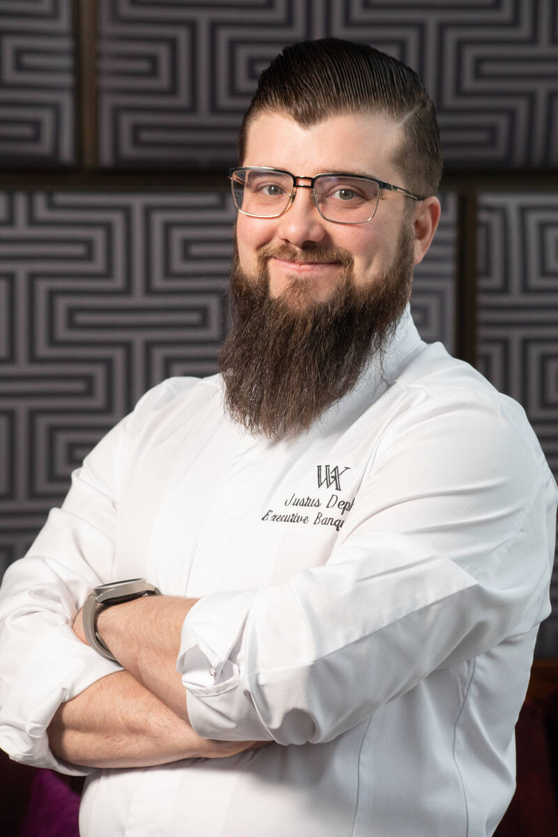Justus Depke, the new executive banquet chef of the Waldorf Astoria Las Vegas on the Strip, as ...