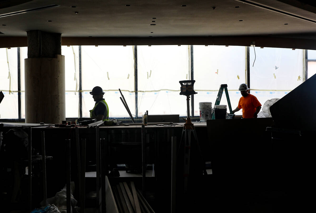 The main dining area of Ocean Prime, a seafood and steakhouse, at the mixed-use 63 at CityCente ...